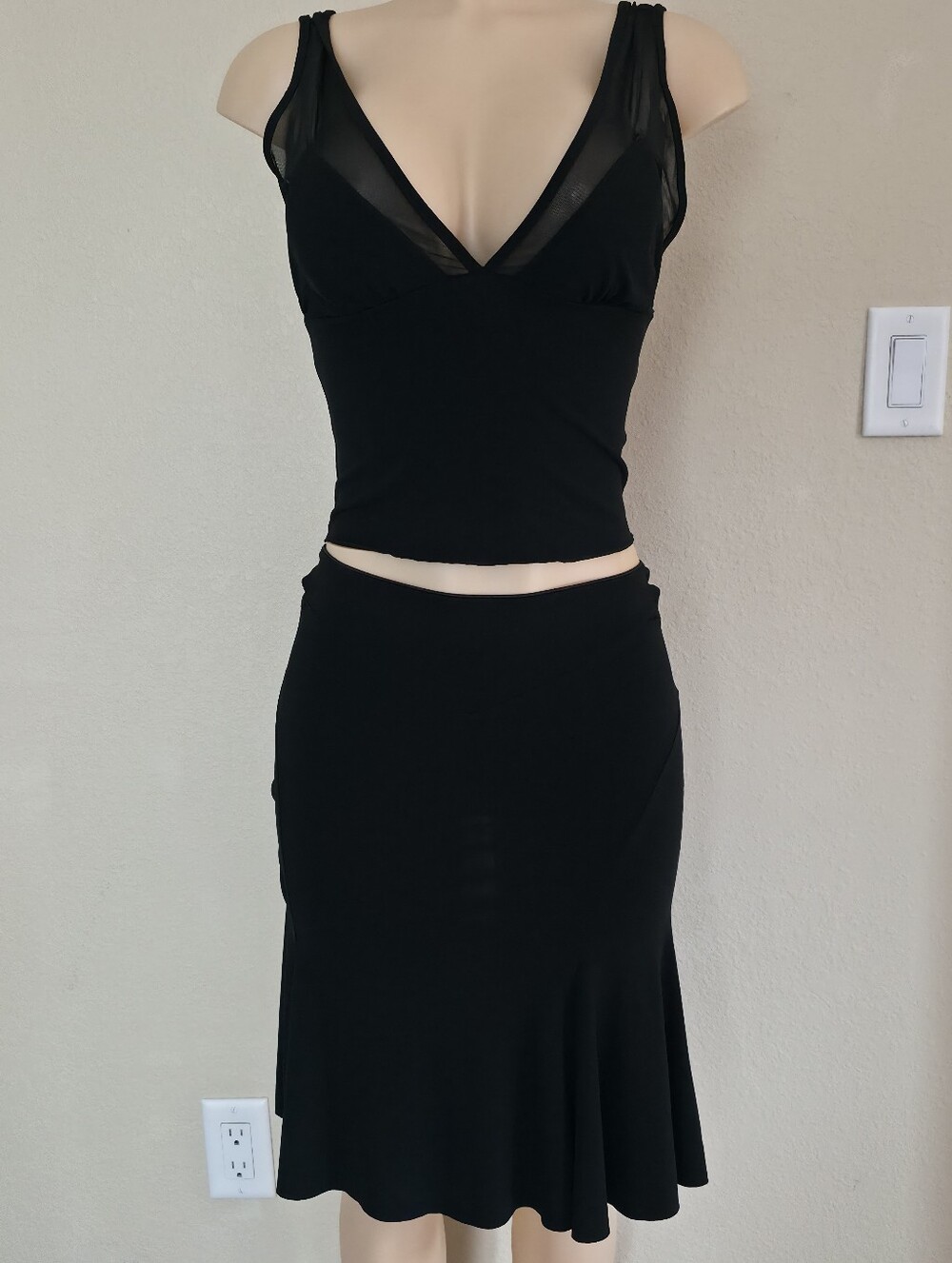 90s, Made In USA Two Pieces Set Skirt And Top Size M